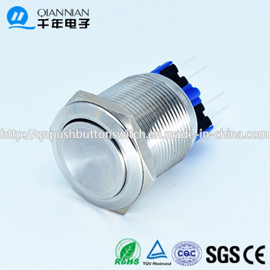 Qn22-B3 22mm Momentary|Latching High Concave Head Pin Terminal Metal Push Button Switch